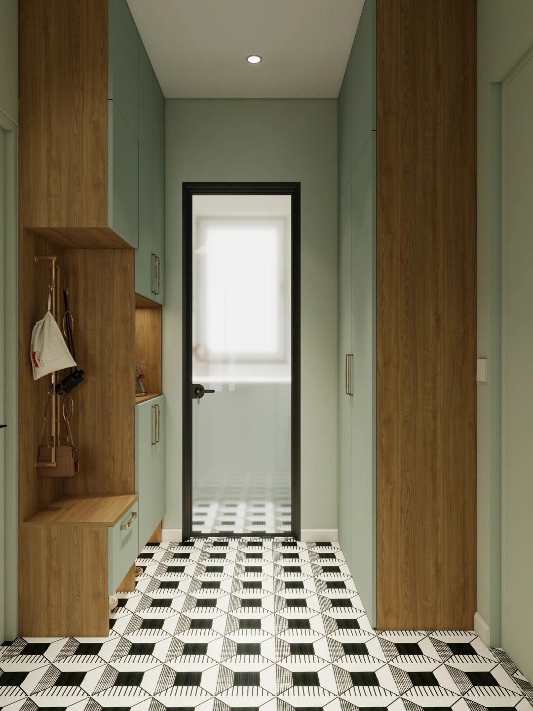 Grand réaménagement d'un petit appartement de 35 m² dans le Grand Paris 🌟 Jeu de couleurs géométriques